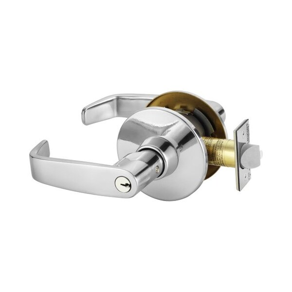 Sargent Entry Office Tubular Bored Lock Grade 1 with L Lever and L Rose with T Strike and LA Keyway Bright C 11G05LL26 - main